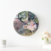 Tänzer mit einem Bouquet von Blume von Edgar Degas Große Wanduhr (Zuhause)