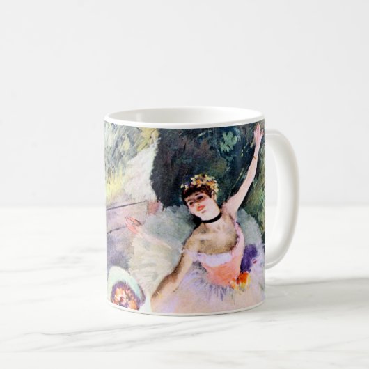 Tänzer mit einem Bouquet von Blume von Edgar Degas Kaffeetasse (VorderseiteRechts)