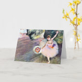 Tänzer mit einem Bouquet von Blume von Edgar Degas Karte (Gelbe Blume)