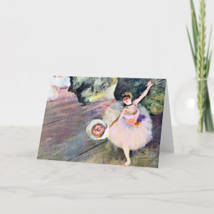 Tänzer mit einem Bouquet von Blume von Edgar Degas Karte
