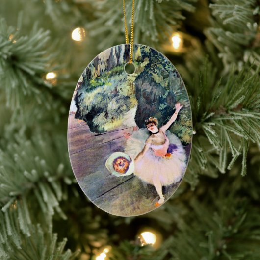 Tänzer mit einem Bouquet von Blume von Edgar Degas Keramikornament (Baum)