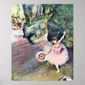Tänzer mit einem Bouquet von Blume von Edgar Degas Poster (Vorne)