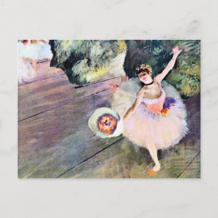 Tänzer mit einem Bouquet von Blume von Edgar Degas Postkarte