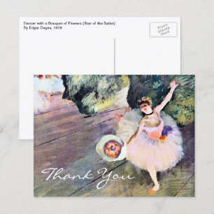Tänzer mit einem Bouquet von Blume von Edgar Degas Postkarte