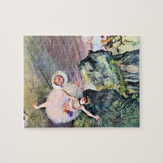 Tänzer mit einem Bouquet von Blume von Edgar Degas Puzzle (Horizontal)