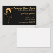 Tänzer mit Gold Light Dance Studio Instructor Visitenkarte (Vorne/Hinten)