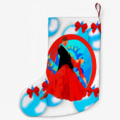 Tänzer mit Ornamenten und Bogen Weihnachten Kleiner Weihnachtsstrumpf (Rückseite)