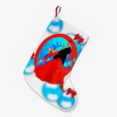 Tänzer mit Ornamenten und Bogen Weihnachten Kleiner Weihnachtsstrumpf (Vorderansicht (hängend))