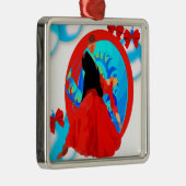 Tänzer mit Ornamenten und Bogen Weihnachten Ornament Aus Metall (Rechts)