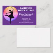Tänzer mit Rainbow Light Dance Studio Visitenkarte (Vorne/Hinten)