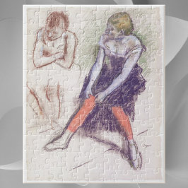 Tänzer mit Roten Strümpfen von Edgar Degas Puzzle