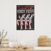 Tänzer mit Tuxedos und Top Hats, Art Deco Poster (Küche)