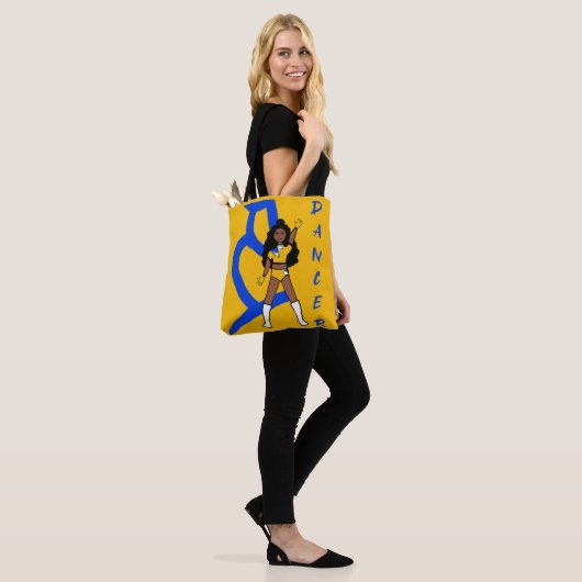 Tänzer mit zwei farbigen Tasche Gelb & Blau (Am Model)
