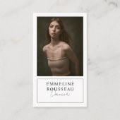 Tänzer Model Foto Visitenkarte (Vorderseite)