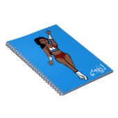 Tänzer-Notebook leicht blau / weiß / Kirsche Notizblock (Rechte Seite)