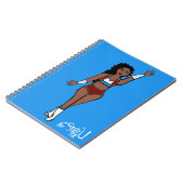 Tänzer-Notebook leicht blau / weiß / Kirsche Notizblock (Linke Seite)