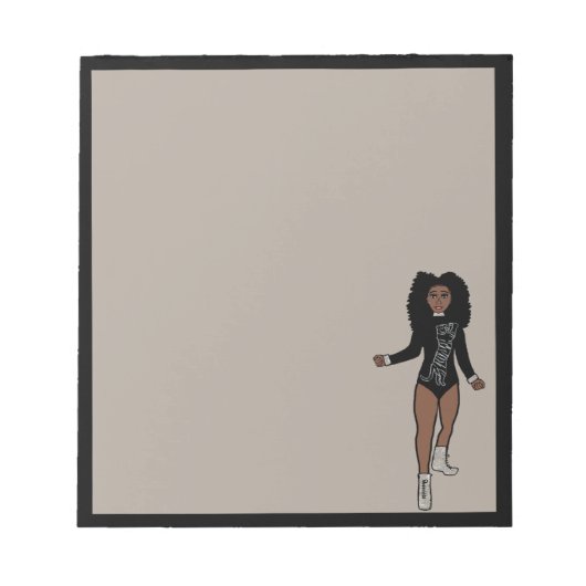 Tänzer Notepad Black / Silver A 2 Notizblock (Vorderseite)