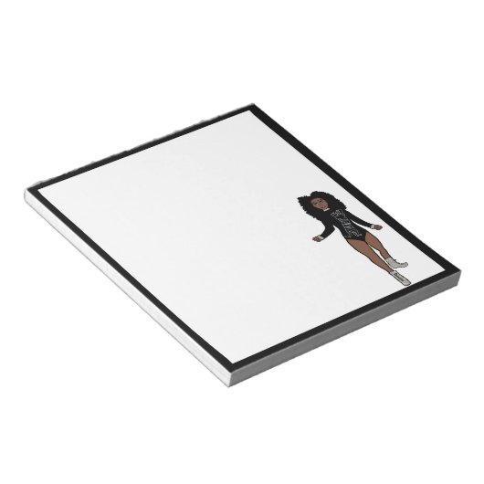 Tänzer Notepad Black / Silver A Notizblock (angewinkelt)