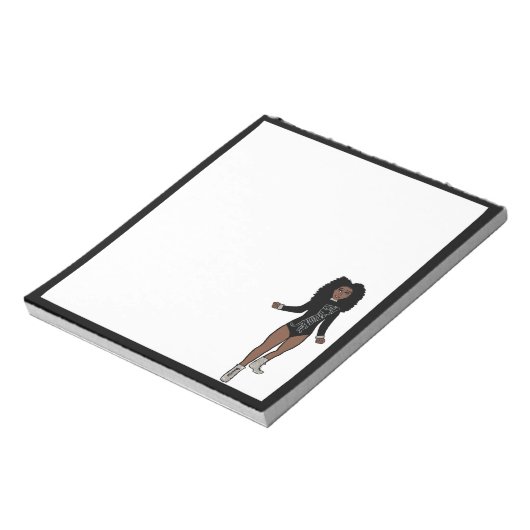 Tänzer Notepad Black / Silver A Notizblock (Rotiert)