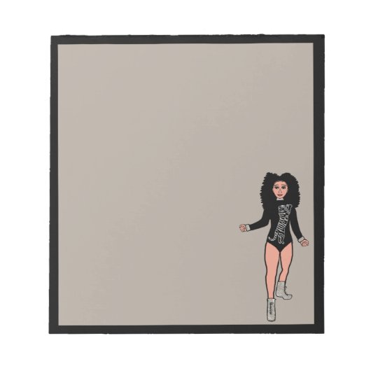 Tänzer Notepad Black / Silver B 2 Notizblock (Vorderseite)