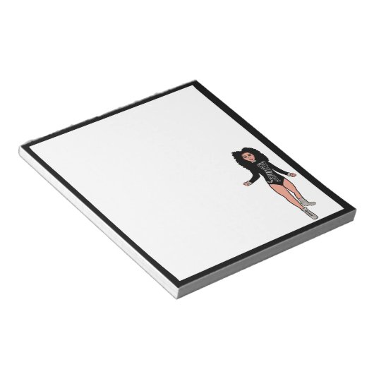 Tänzer Notepad Black / Silver B Notizblock (angewinkelt)