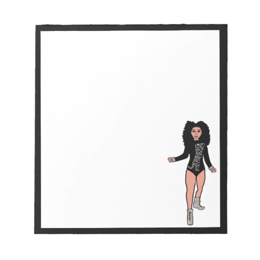 Tänzer Notepad Black / Silver B Notizblock (Vorderseite)