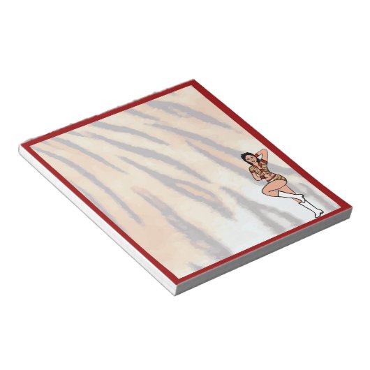 Tänzer Notepad Red Tiger #1 Notizblock (angewinkelt)