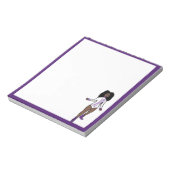 Tänzer Notepad Weiß / Lila Tiger A Notizblock (Rotiert)
