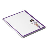Tänzer Notepad Weiß / Lila Tiger B Notizblock (angewinkelt)