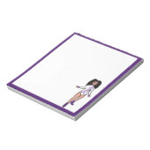 Tänzer Notepad Weiß / Lila Tiger B Notizblock (Rotiert)