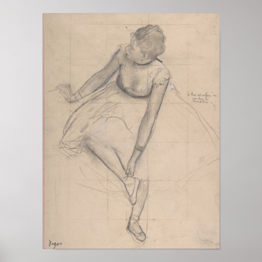 Tänzer passen ihren Slipper an Poster (Vorne)