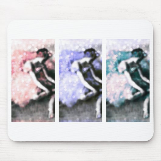 Tänzer Pastel Bokeh Panel Kunst Mousepad (Vorne)