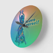 Tänzer *Pheja* Runde Wanduhr (Winkel)