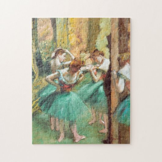 Tänzer Pink und Green von Edgar Degas Puzzle (Vertikal)