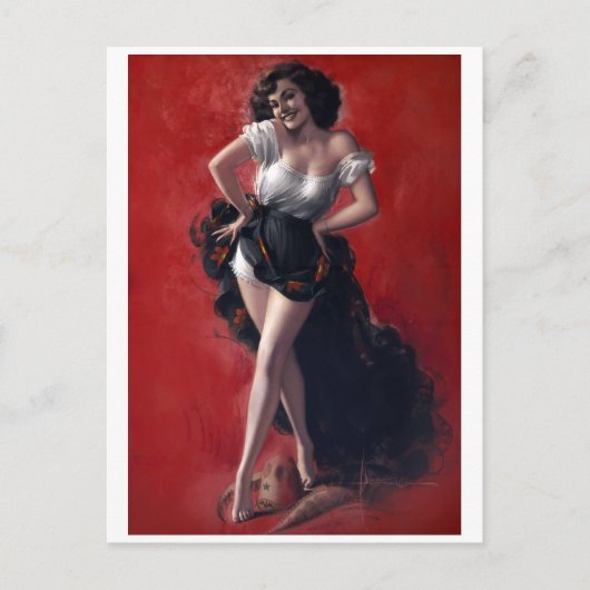 Tänzer Pinup Postkarte (Vorderseite)