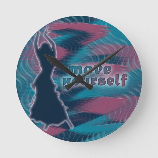 Tänzer *Porcha* Runde Wanduhr (Vorderseite)