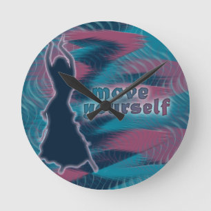 Tänzer *Porcha* Runde Wanduhr