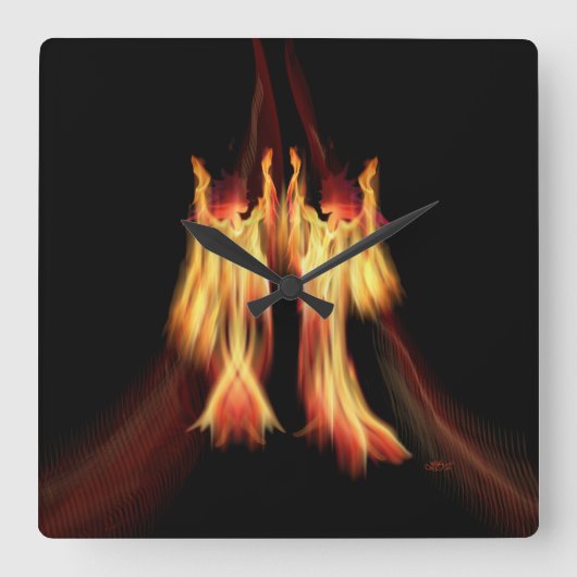 Tänzer Quadratische Wanduhr (Vorderseite)