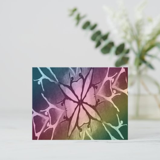Tänzer (Regenbogen - Drehung) Postkarte (Stehend Vorderseite)