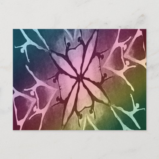 Tänzer (Regenbogen - Drehung) Postkarte (Vorderseite)