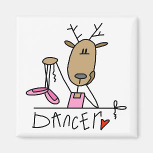 Tänzer-Ren-T-Shirts und Geschenke Magnet