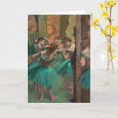 Tänzer, rosa und grün | Edgar Degas Karte (Gelbe Blume)