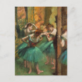 Tänzer, Rosa und Grün von Degas, Art Postkarte (Vorderseite)