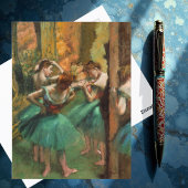 Tänzer, Rosa und Grün von Degas, Art Postkarte