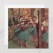 Tänzer, Rosa und Grün von Edgar Degas Einladung (Vorne/Hinten)