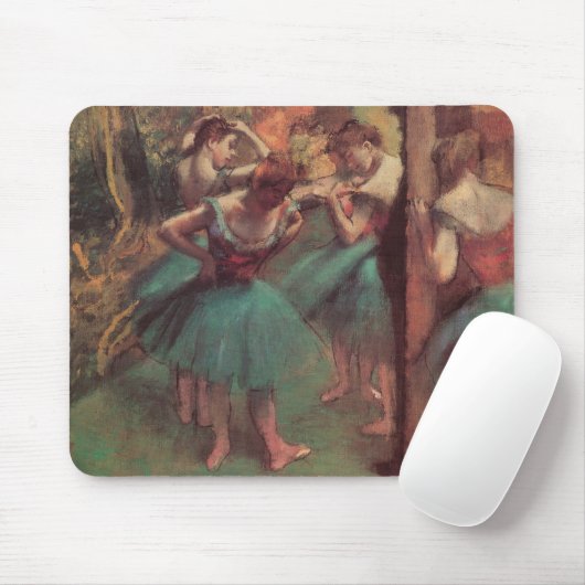 Tänzer, Rosa und Grün von Edgar Degas Mousepad (Mit Mouse)