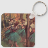 Tänzer, Rosa und Grün von Edgar Degas Schlüsselanhänger (Rückseite)