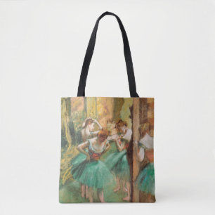 Tänzer, Rosa und Grün von Edgar Degas Tasche