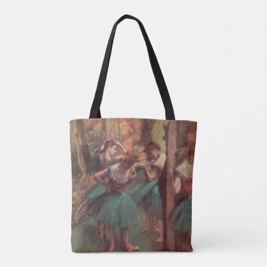 Tänzer, Rosa und Grün von Edgar Degas Tasche (Rückseite)