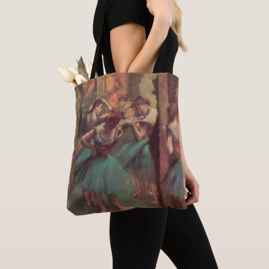 Tänzer, Rosa und Grün von Edgar Degas Tasche (Von Nahem)